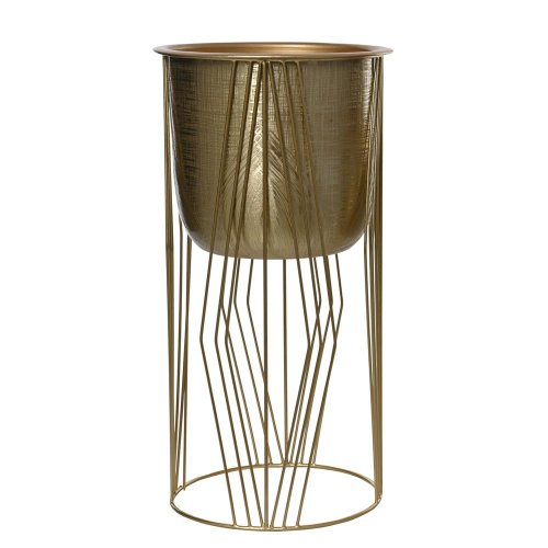 Kvetináč obal / stojan v51cm/pr.26cm zlatý veľký