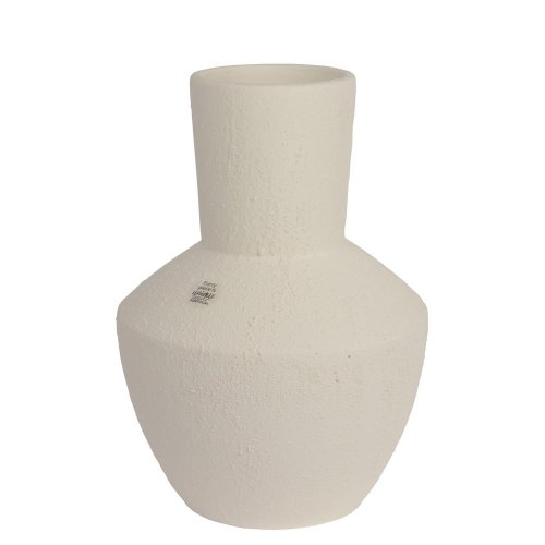 Váza terakotová matná biela v35/pr.26cm