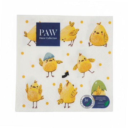 Sdl140800 servítky 33x33 cm/20ks/3vrst. crazy chickens