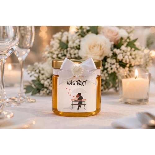Svadobný medík v skle pre hostí