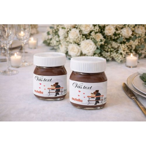 Svadobná mini Nutella v skle