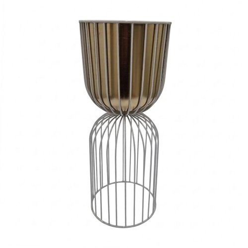 Stojan metal oro avorio 19,5xv49,5cm