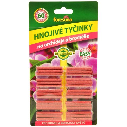 Hnojivé tyčinky pre orchidee a bromélie 40g forestina