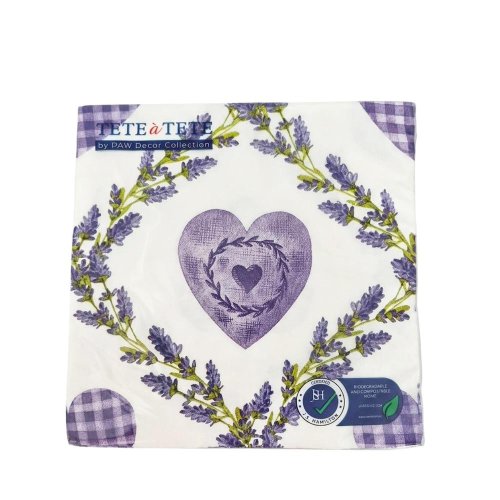 Tl128800 servítky 33x33 cm/20ks/3vrst lavender town