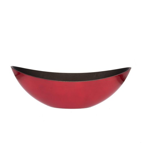 Loďka plast 39x12x13cm metal červená
