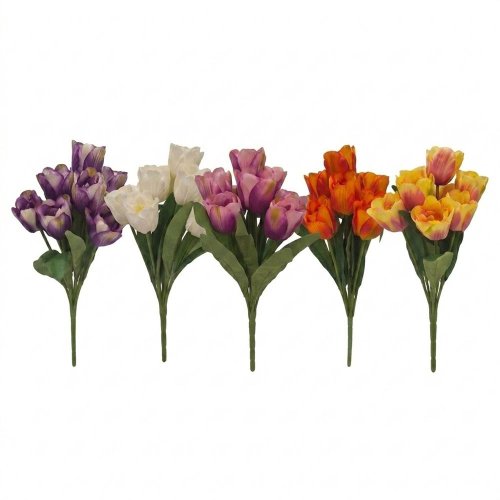 Kytica tulipán mix/5f 43cm - Umelé kvety