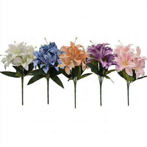 Kytica ľalia mix/5f 41cm - Umelé kvety