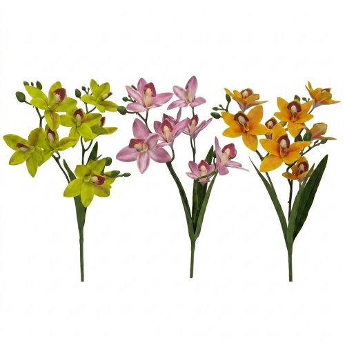 Kytica cymbidium mix/3f 45cm - Umelé kvety