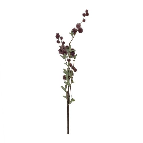 Konár bodliaky bordové, zeleň 115cm - Umelé kvety