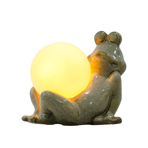 Žaba led porc. 13,5x10x11,5cm zelená