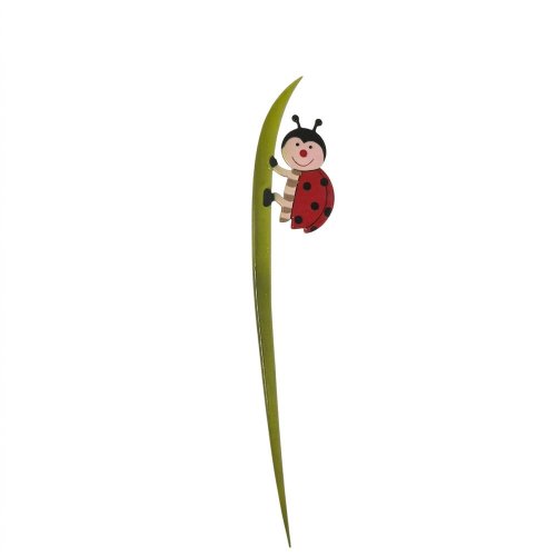 Zápich lienka na trávičke plech 4*0,1*24cm