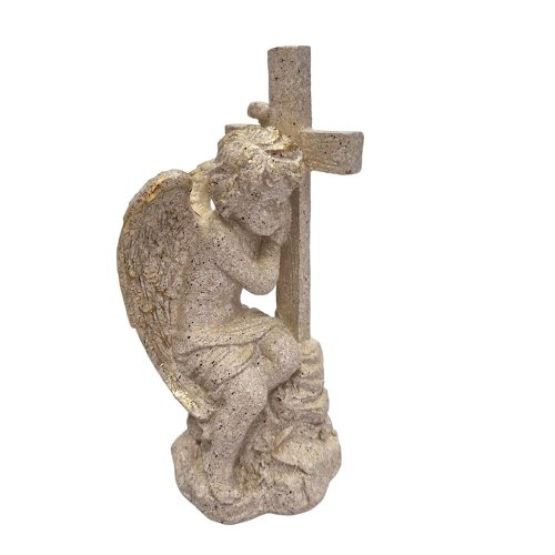 Anjel pri kríži 7,5x6x15cm