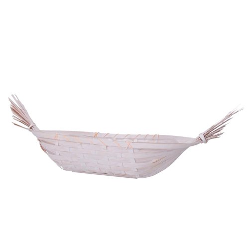 Košík loďka bambus 63x10cm biely - Veľkonočné ozdoby