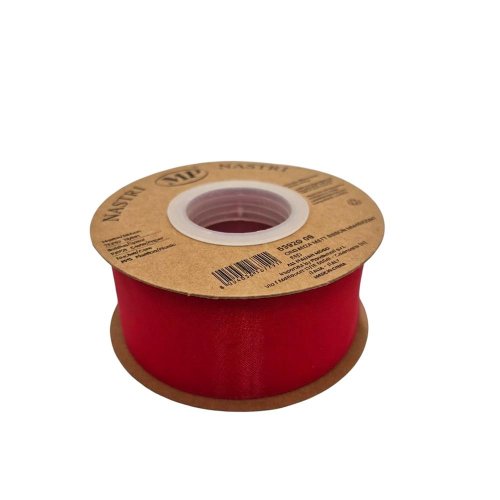 Stuha organza 4cm/20m červená 5392g 08 - Veľkonočné vajíčka
