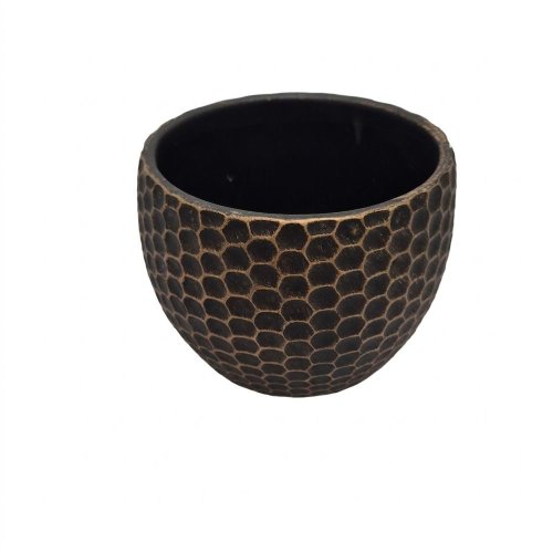 A1 obal cement  zlato-hnedý  19x19x15cm - Umelé kvety