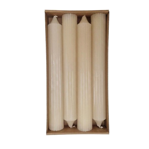 Kónická 4-pack ryflowana béžová 3,5x25,5cm,bal.4ks - Vianočné dekorácie