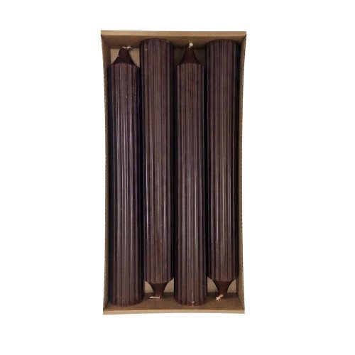 Kónická 4-pack ryflowana hnedý 3,5x25,5cm,bal.4ks - Veľkonočné ozdoby