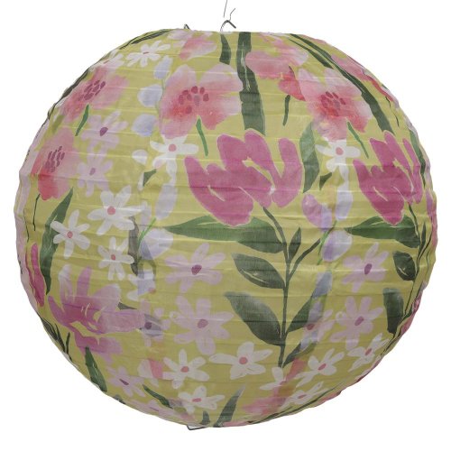 Lampión guľa kvety ruž. 30cm - Lampáše