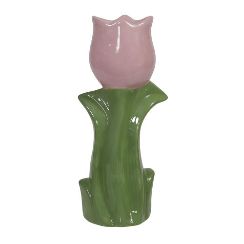 Váza keram. tulipán ruž. 20,5cm - Veľkonočné ozdoby