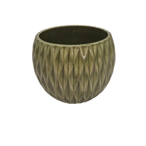 Obal guľa vzorová zelená 16xv13,5cm - Umelé kvety