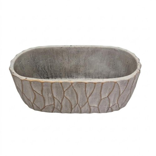 A5 obal cement biela 28x13x11cm - Umelé kvety