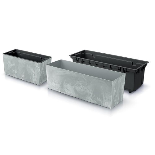 Duc800e hrantík+vklad urbi case beton effect beton 77x23,5xv24,6cm/40l - Vianočné dekorácie a ozdoby