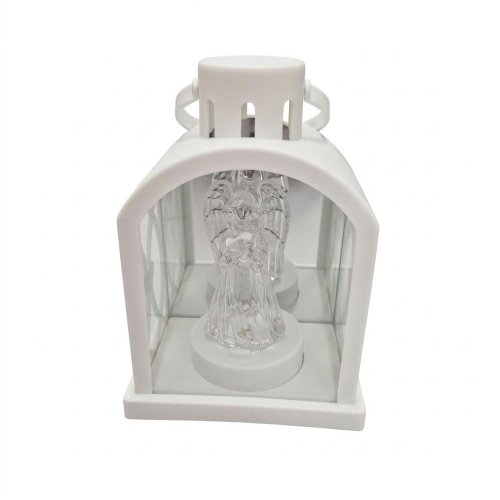 LED lucerna – kupola s anjelom, bílá
