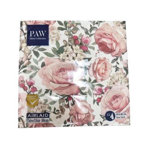 Ubrousky 40 × 40 cm/12ks airlaid unicolor gorgeous roses - Lampáše