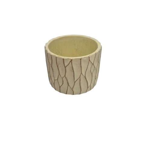 A5 obal cement zlatá 11,5x11,5x9cm - Umelé kvety