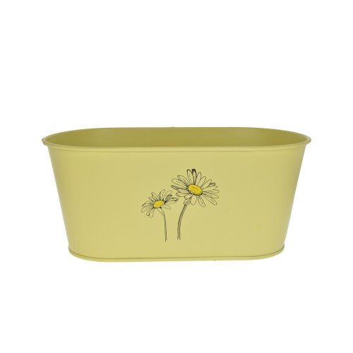 Obal kov ovál kvietky žltý 28x14,5cm - Vianočné dekorácie a ozdoby
