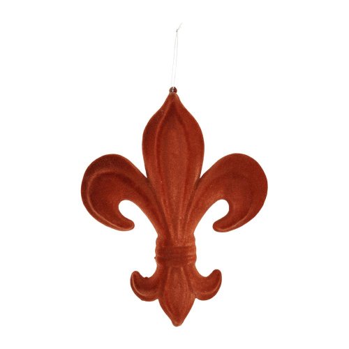 Záves ornament zamat plast 22cm oranžová
