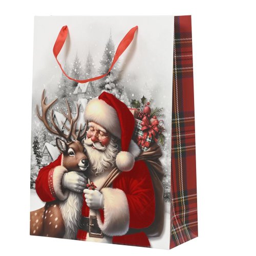 Taška pap vian santa v48x42x16cm - Vianočné dekorácie