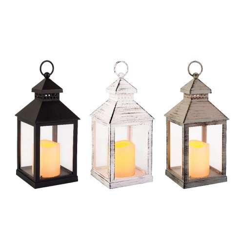 Led lampáš plast vian 22,5x11x11cm 3ass - Vianočné dekorácie
