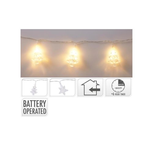Led10 reťaz vnút /ww/bat/časovač/2ass - Vianočné osvetlenie
