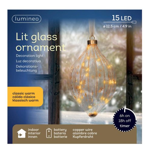 Led guľa bater. 21x12,5cm