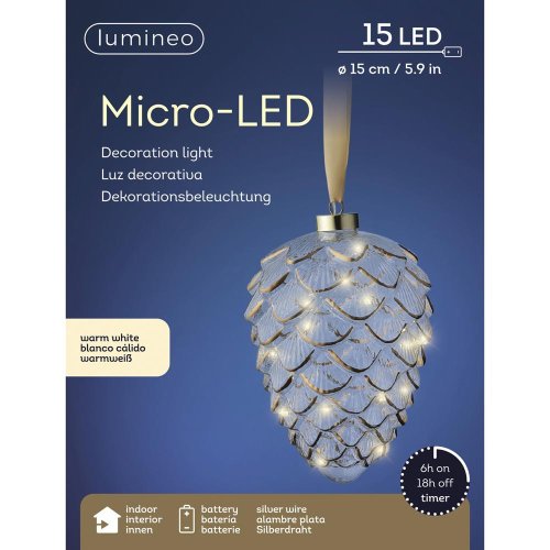Led šiška záves bater. pr.15/21cm - Vianočné osvetlenie