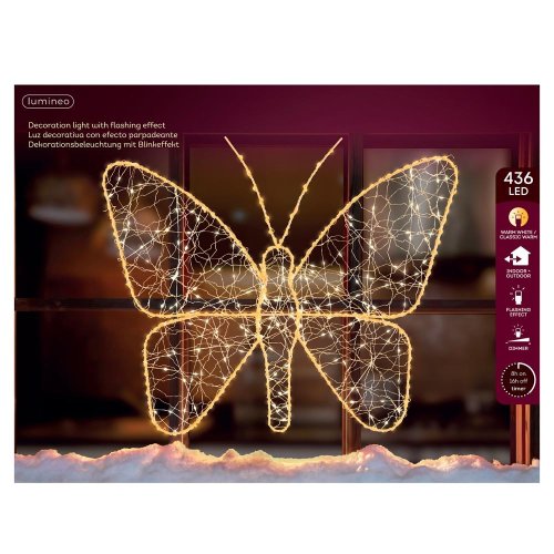 Led motýľ blik pr.58/43cm - Vianočné osvetlenie