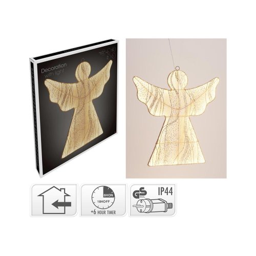 Led anjel 48cm závesná dekorácia - Vianočné osvetlenie