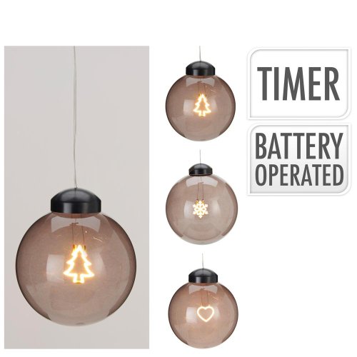 Sklenená led guľa, 15 cm, 3 druhy