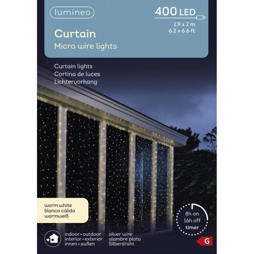 Led svetelný záves/stále svietenie/ww 90/90/200cm