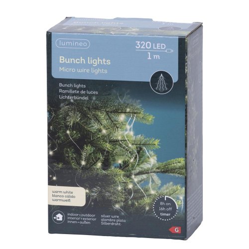 Led320 zväzkové svetlá 16 prameň so stabilným osvetlením, 8funk,ww,vonkajšie 1m