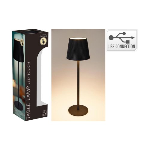 Led stolná lampa 10 x 36 cm/usb, čierna