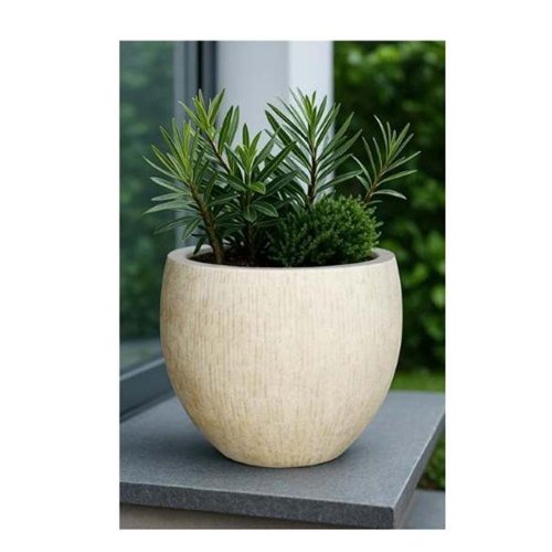 Kv-65 obal umelý kameň misa lotus béžová 40x40x34cm