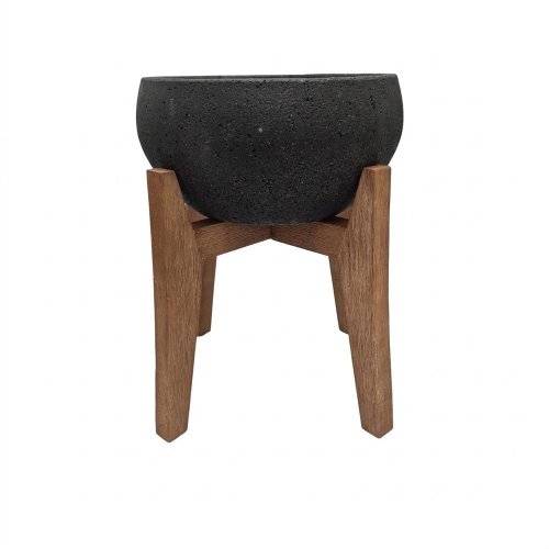 Kv-59 obal misa umelý kameň na drev.nožičkách čierna 54x54x68,5cm - Umelé kvety