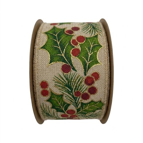 Stuha vian imelo 6,3cm/10m - Vianočné dekorácie
