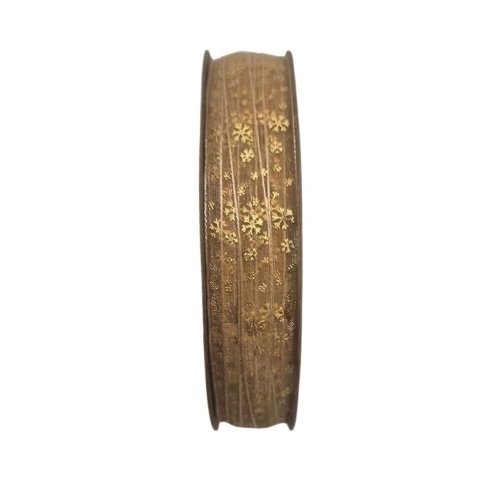 Stuha vianočná vločka 0,6 cm, 25 m zlatá