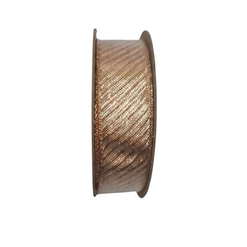Stuha vian lurex 2,5cm/10m medená - Vianočné dekorácie