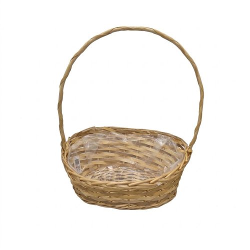 493fl/s darčekový kôš prútie natural l:40*30 h17*11 hh47 - Vianočné dekorácie