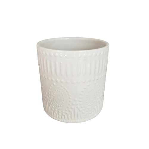 Obal jemný vzor biely 13,5xv14cm - Lampáše