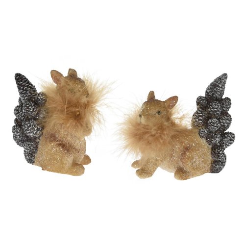 Veverička hnedá poly mix/2 dx10x10,5cm - Jesenné dekorácie